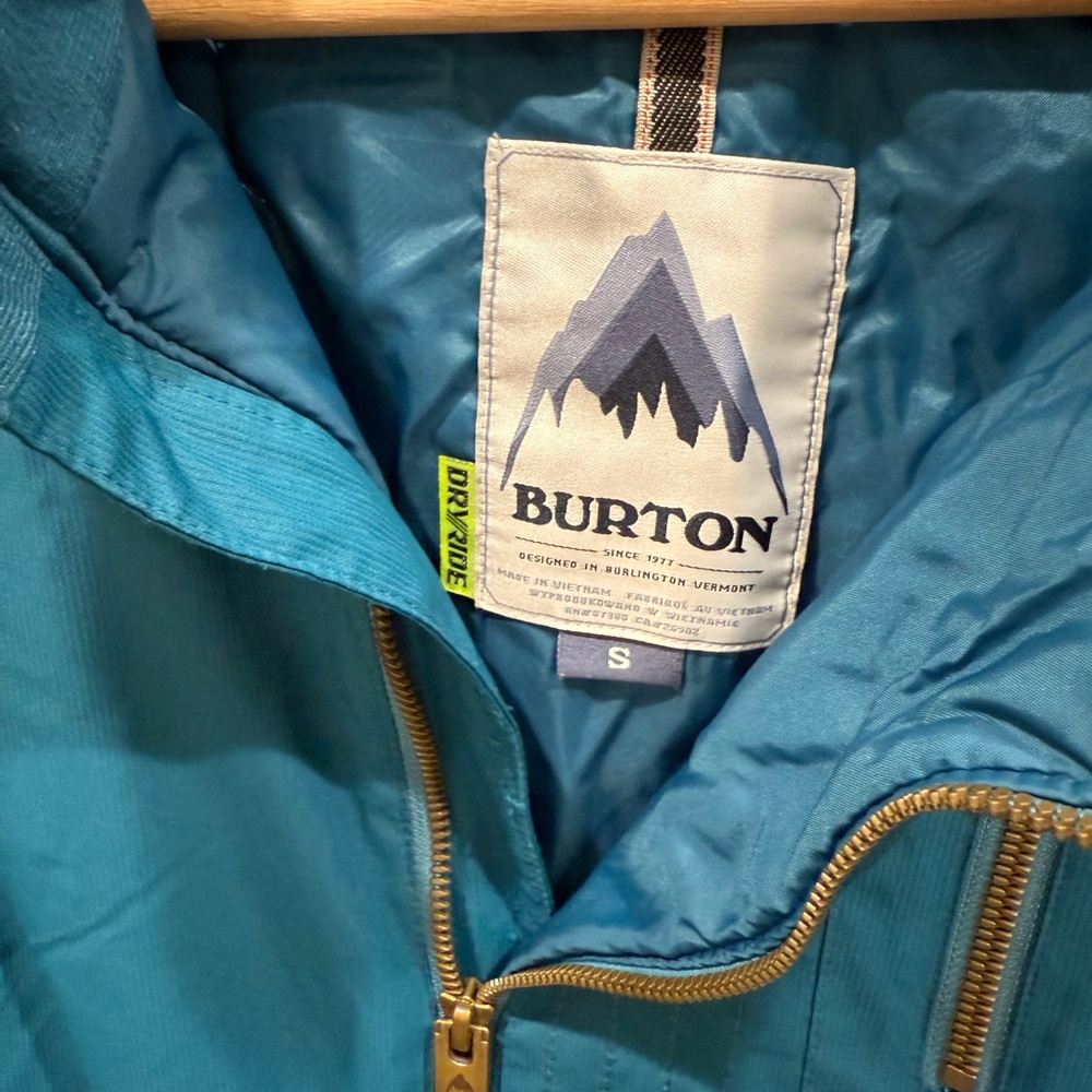 Burton Teal Jacket with Gold Accents